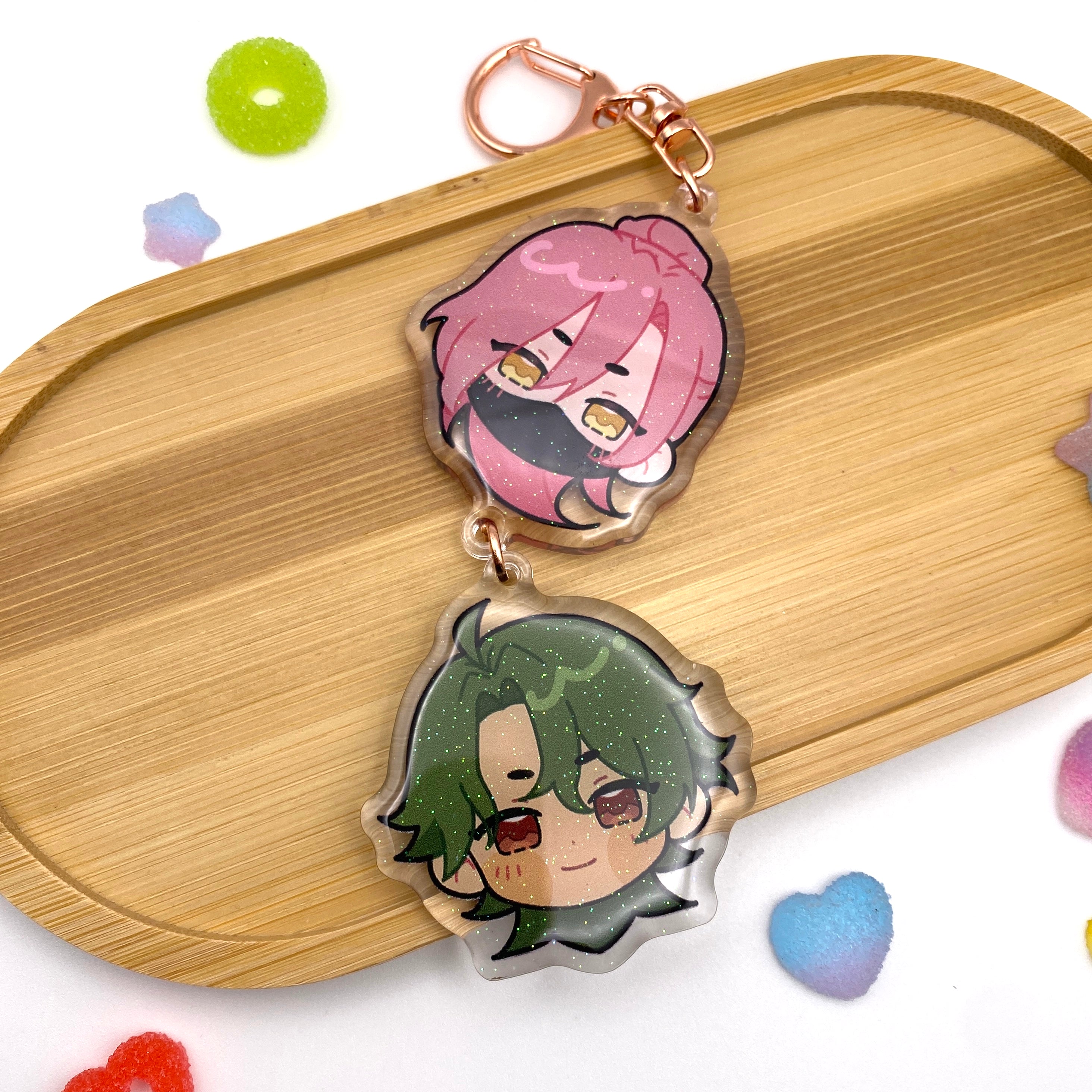 MatchaBlossom Keychain