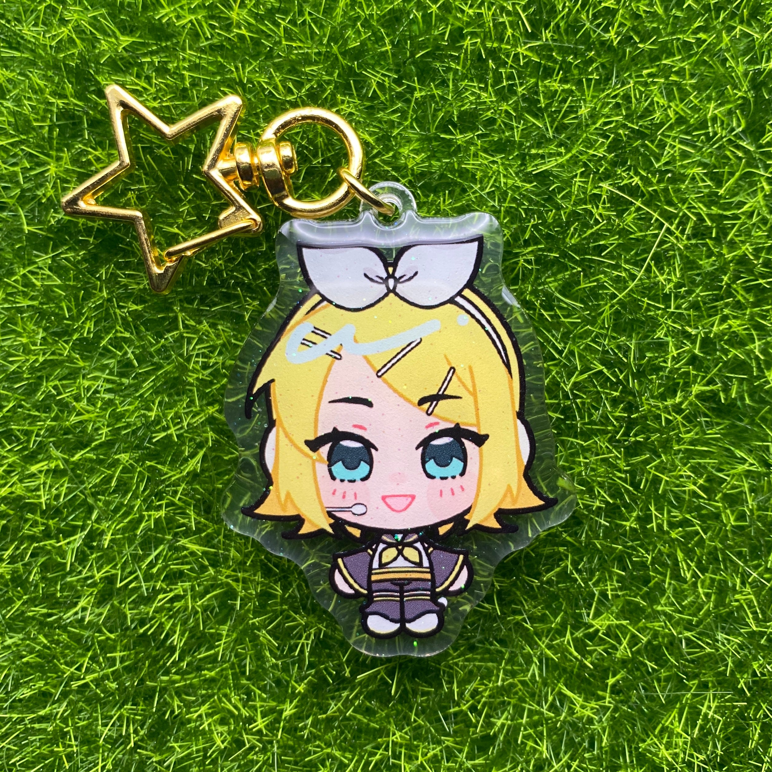 VOCALOID/SynthV Glitter Epoxy Keychains