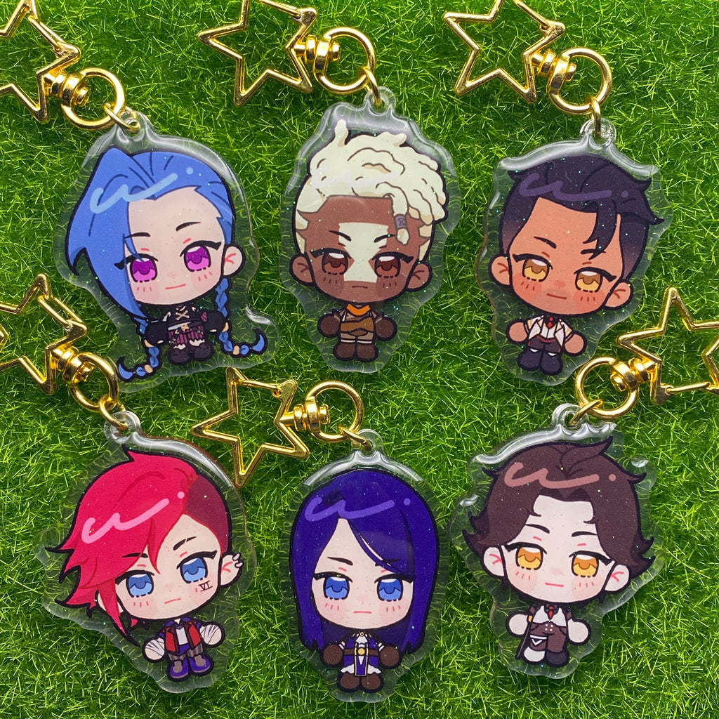 Arcane Glitter Epoxy Keychains