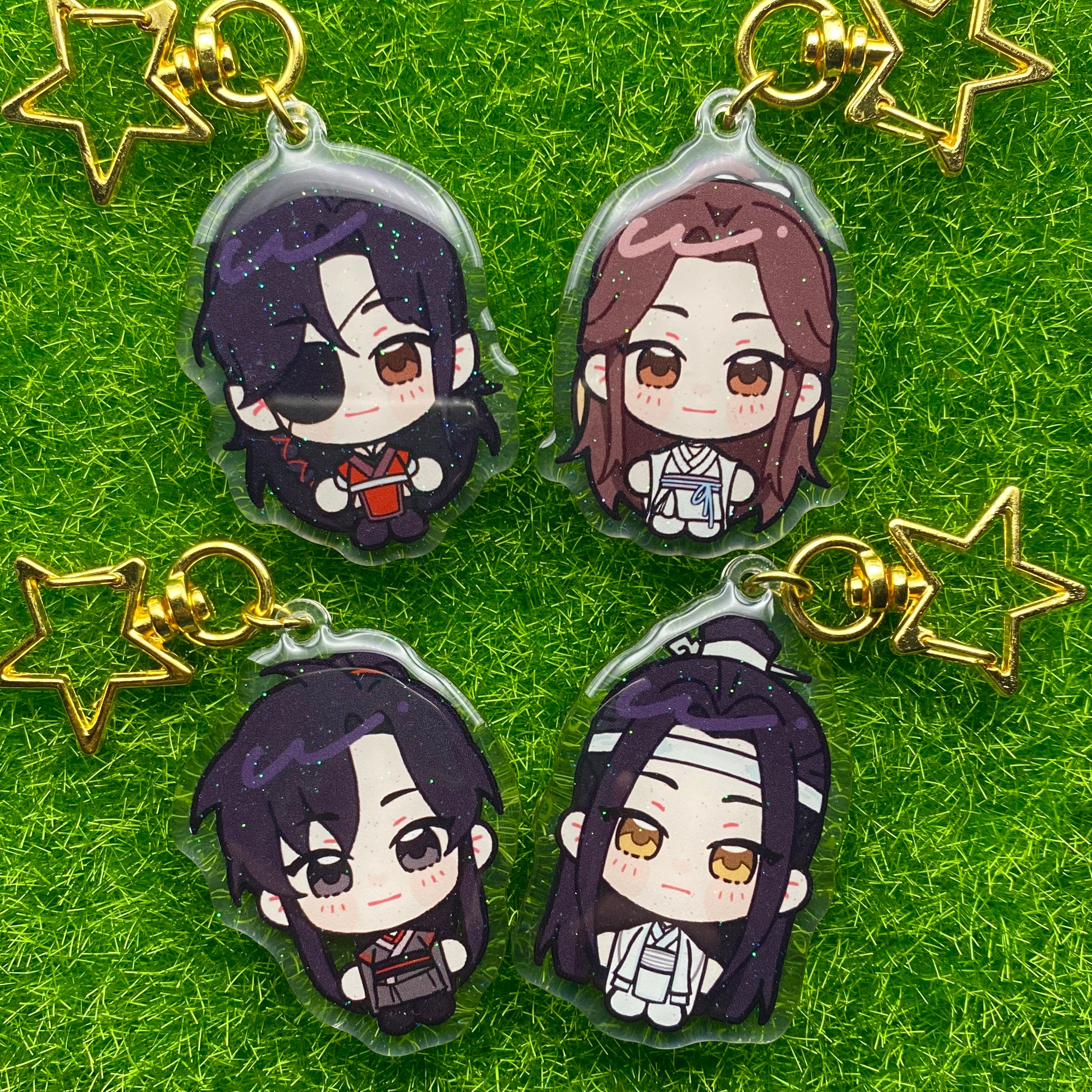Danmei Glitter Epoxy Keychains