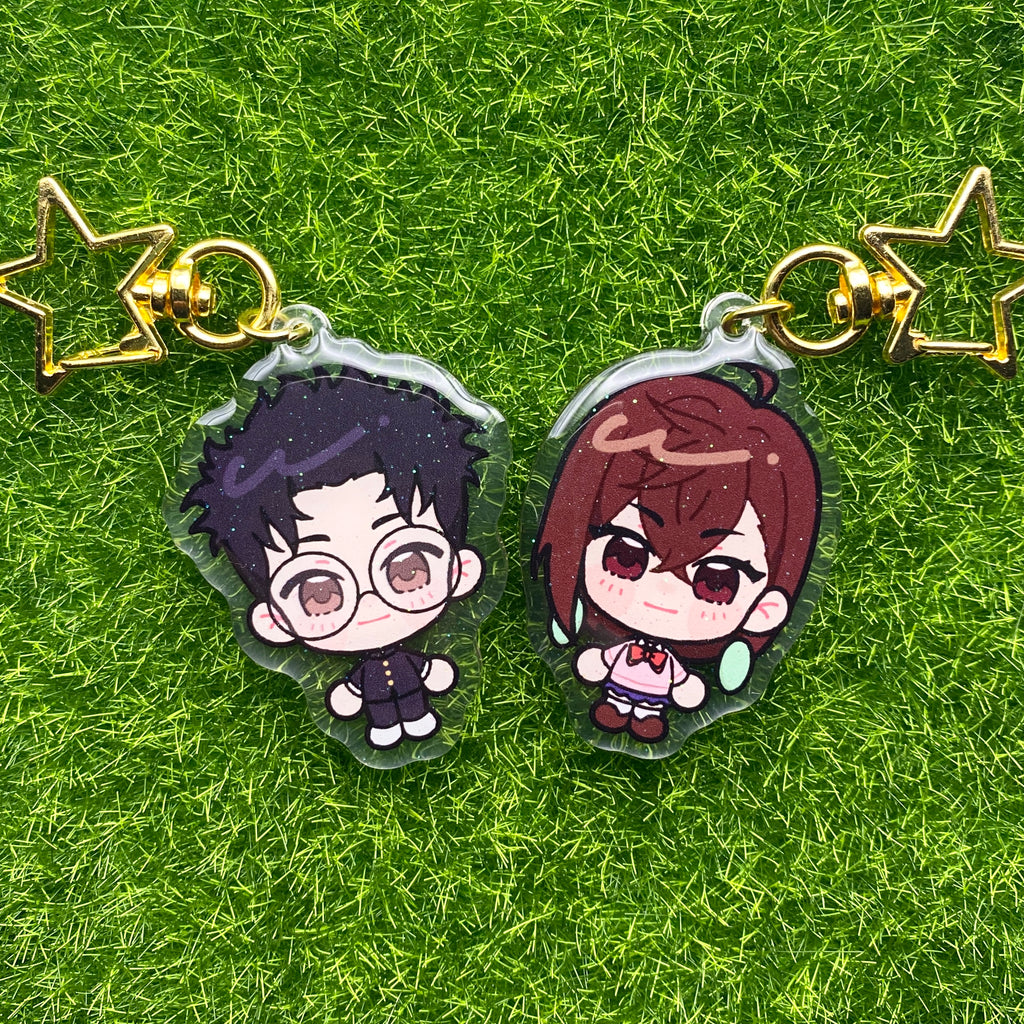 Supernatural Anime Glitter Epoxy Keychains