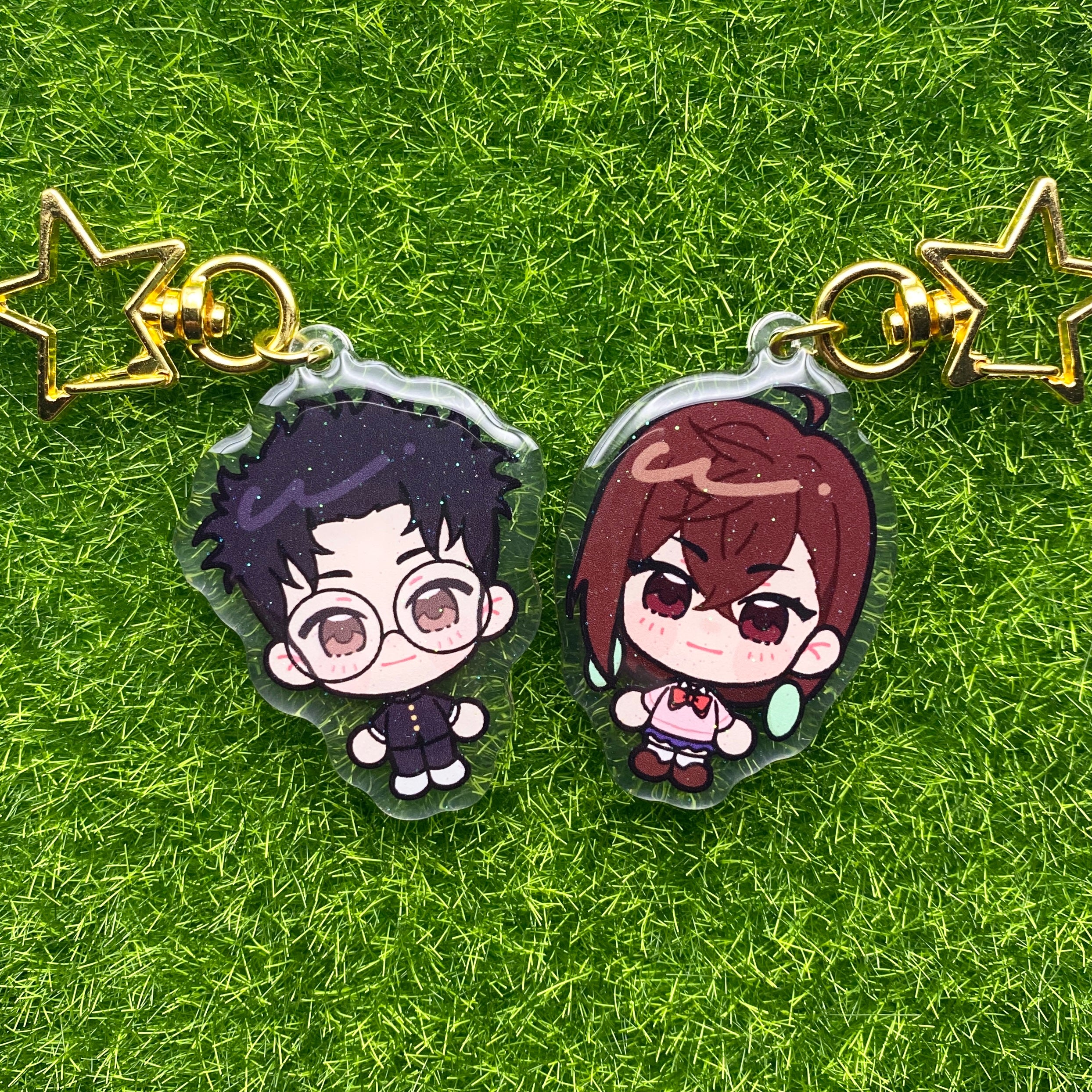 Supernatural Anime Glitter Epoxy Keychains