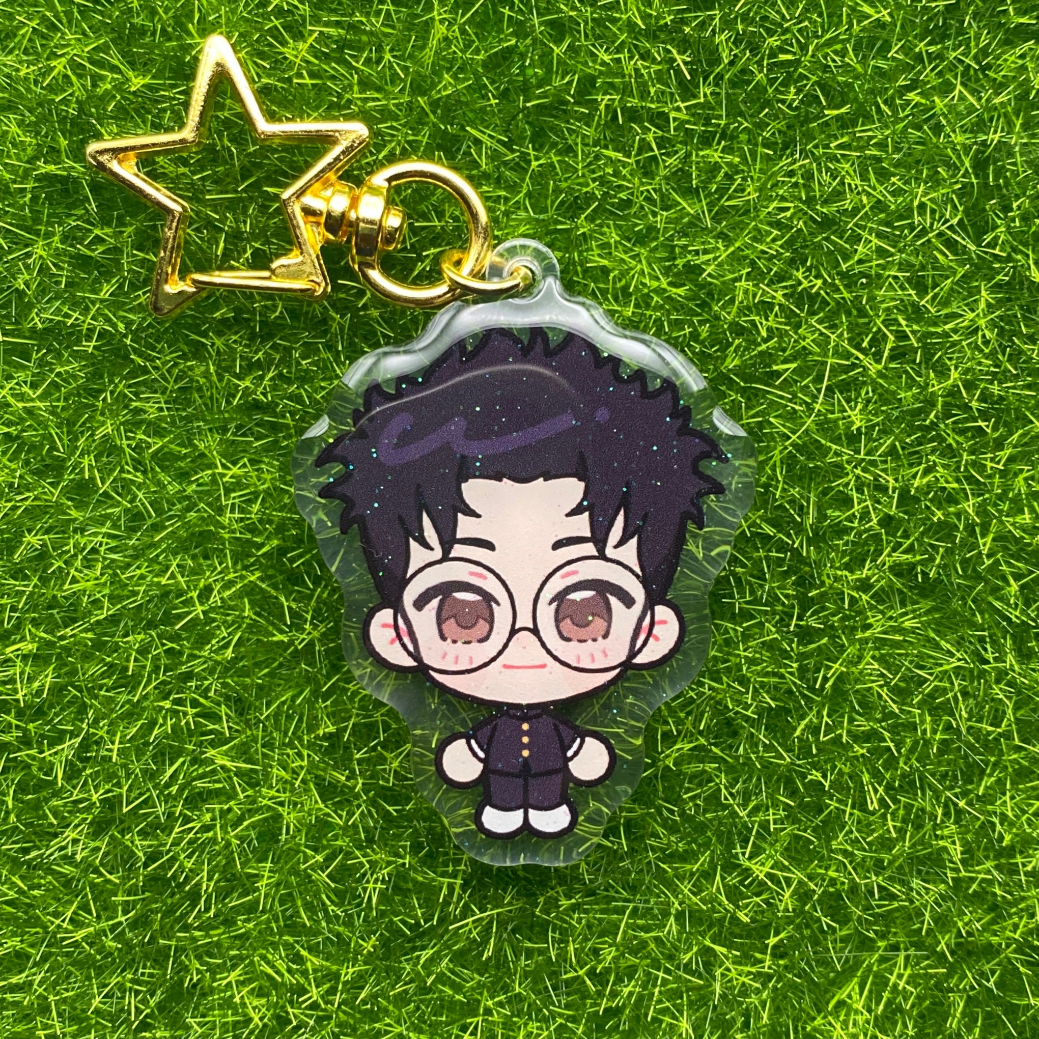 Supernatural Anime Glitter Epoxy Keychains