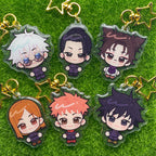 Sorcery Fight Glitter Epoxy Keychains