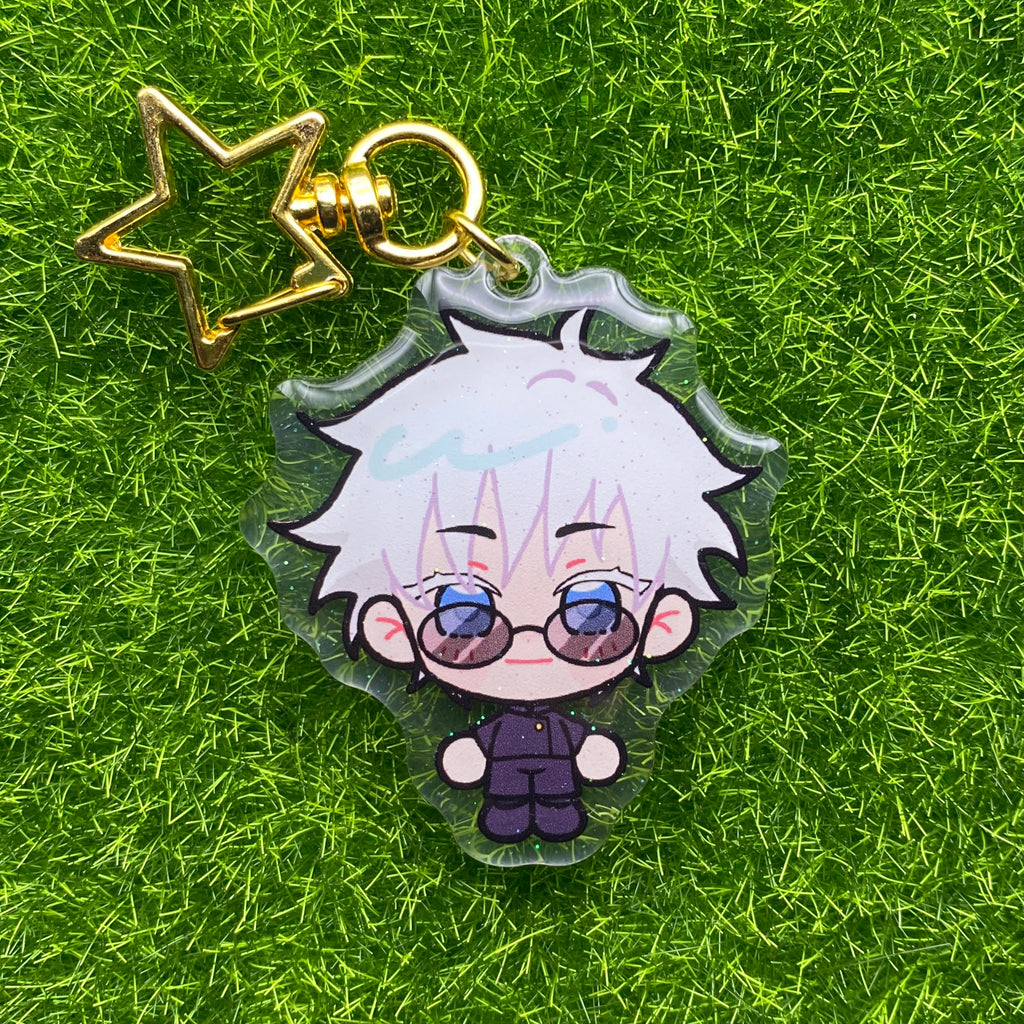 Sorcery Fight Glitter Epoxy Keychains