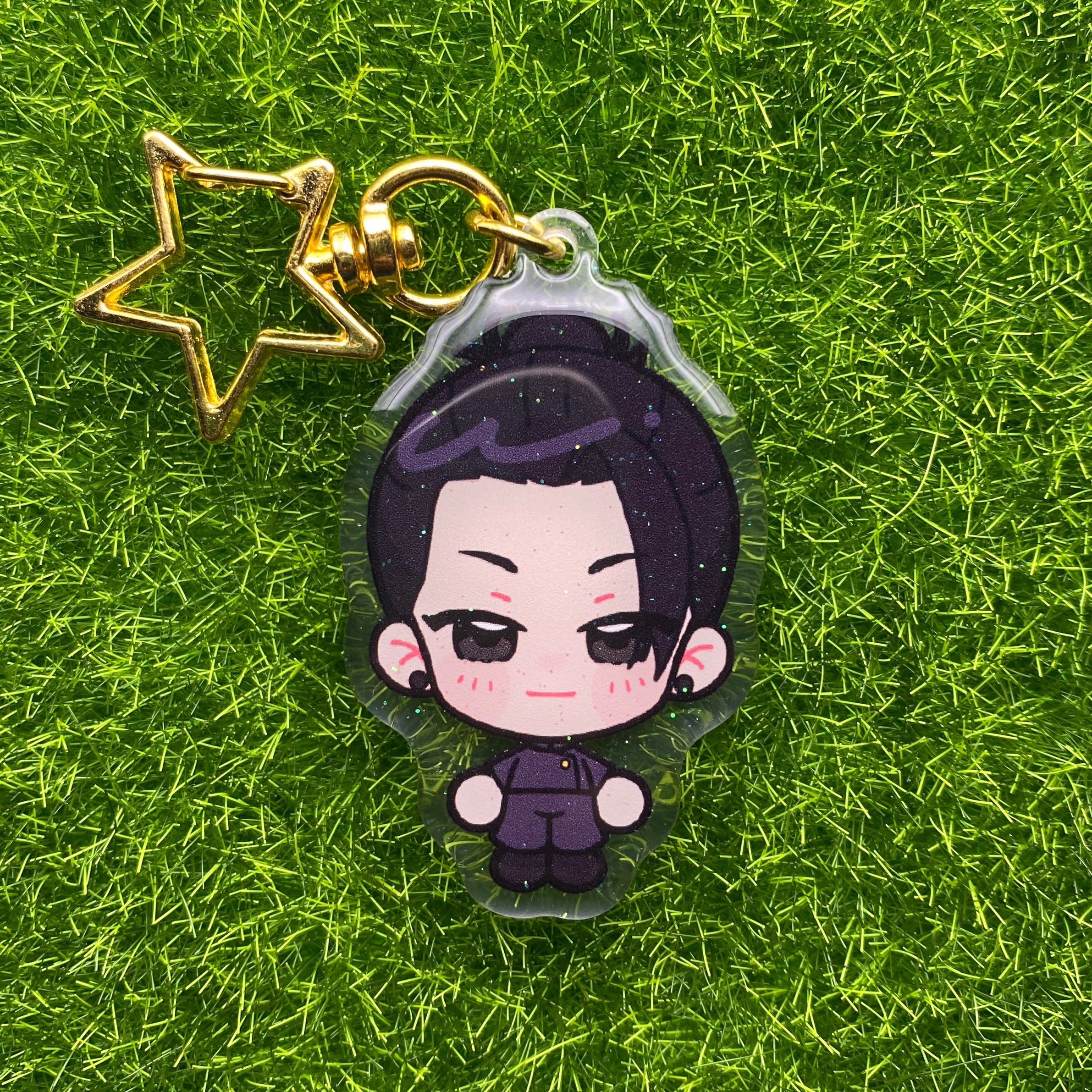 Sorcery Fight Glitter Epoxy Keychains