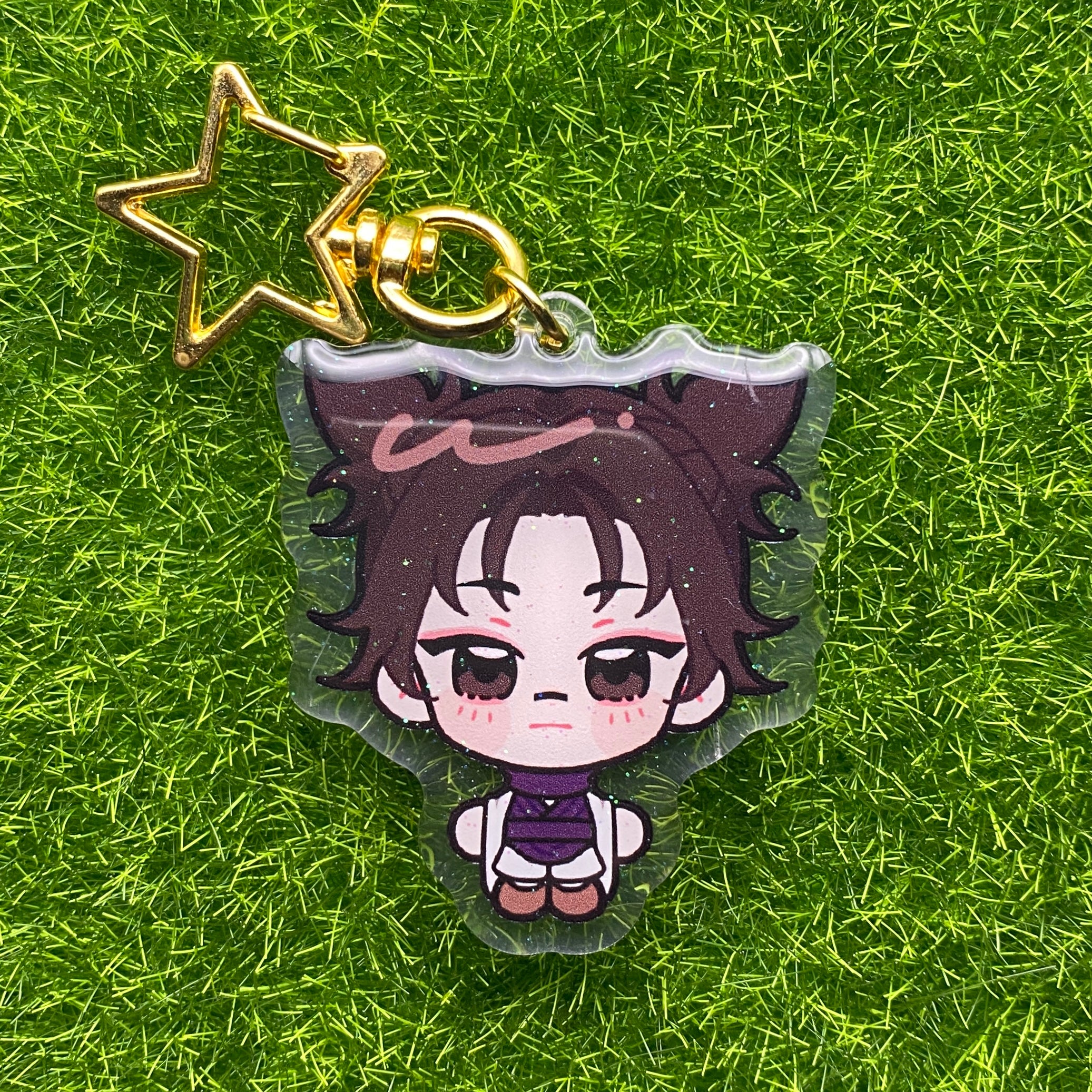 Sorcery Fight Glitter Epoxy Keychains
