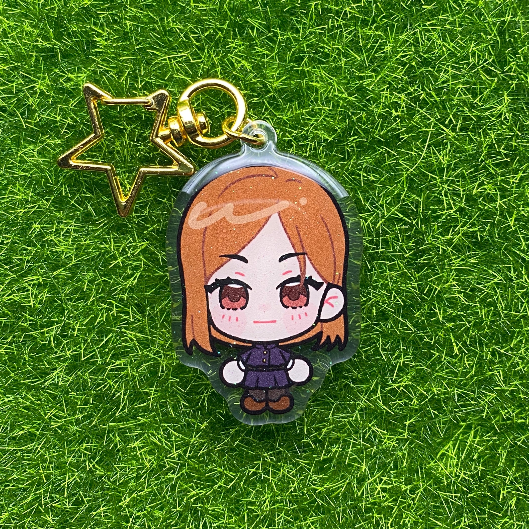 Sorcery Fight Glitter Epoxy Keychains