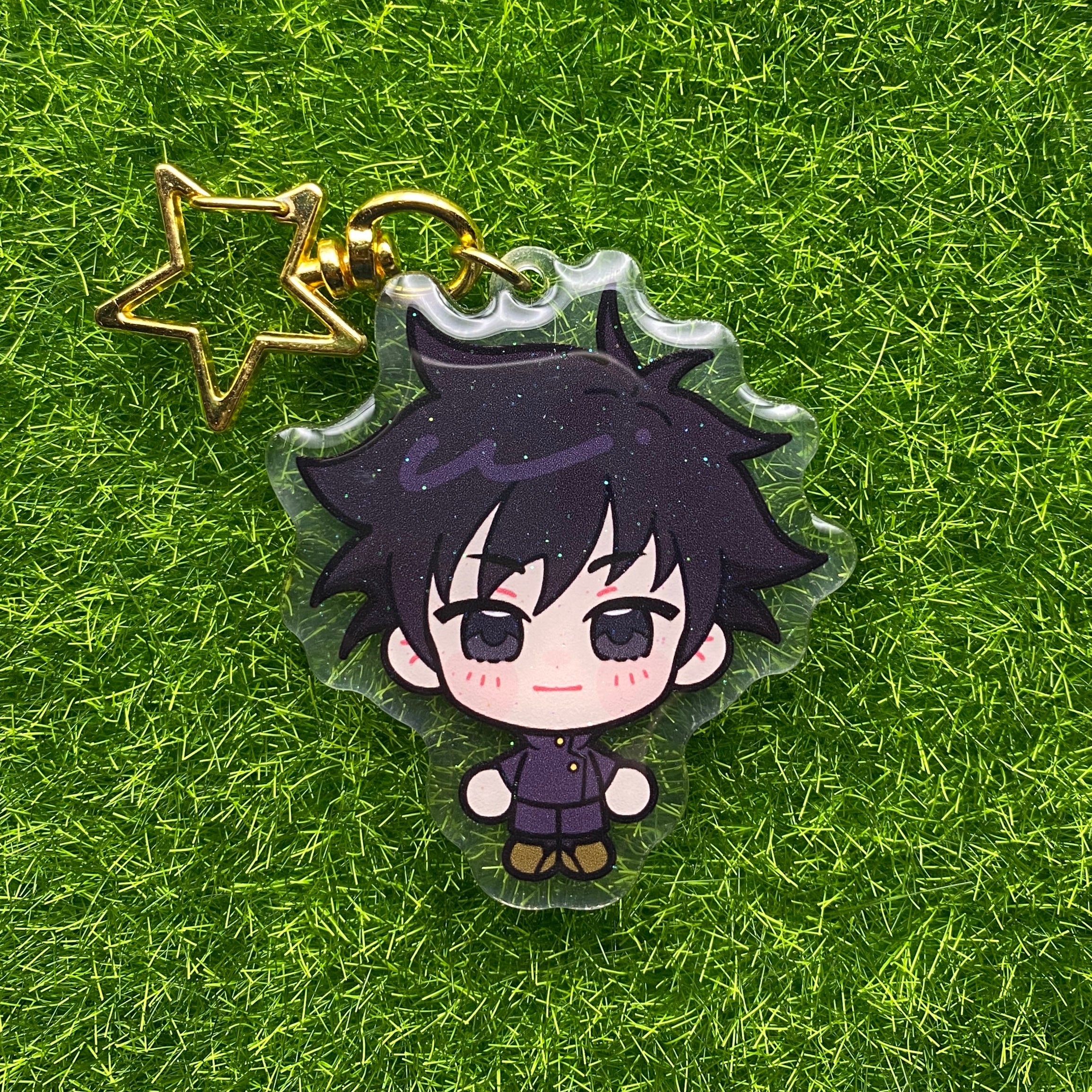 Sorcery Fight Glitter Epoxy Keychains