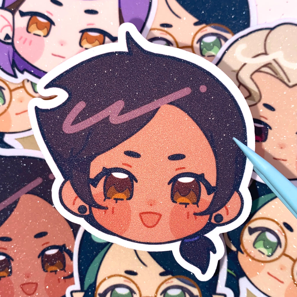 Luz Vinyl Glitter Sticker