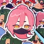 Cherry Vinyl Glitter Sticker