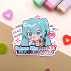 Hatsune Miku Does NOT Talk to British People Sticker