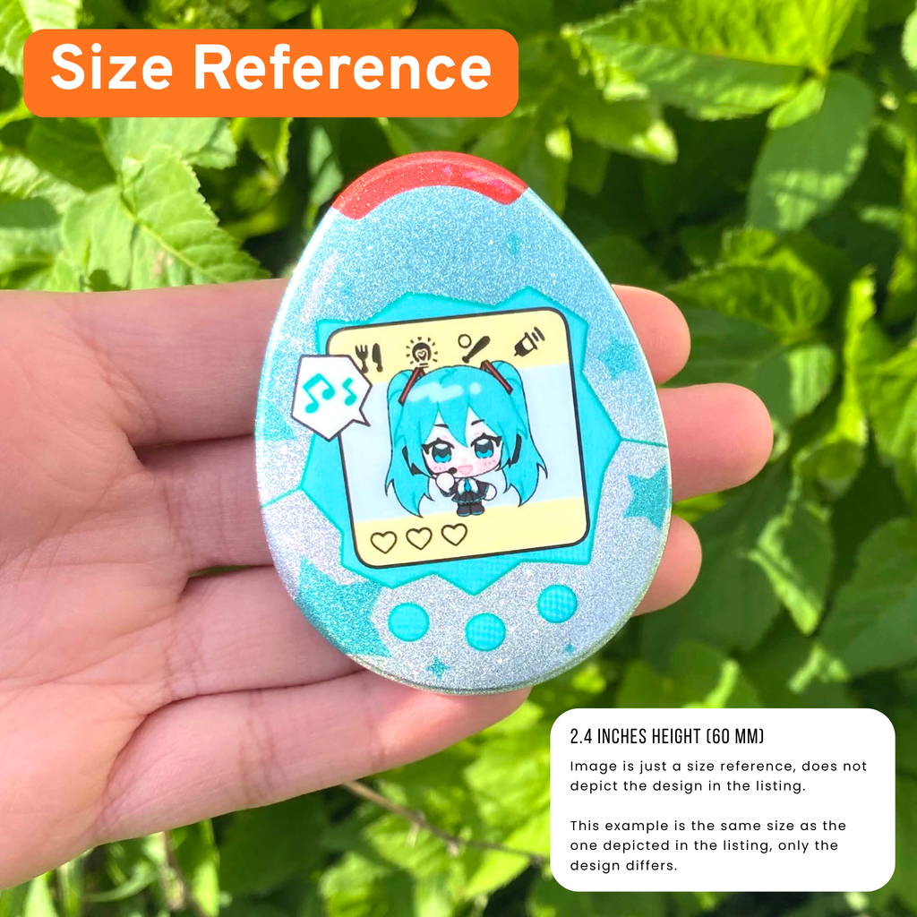 Gon and Killua Tamagotchi Glitter Pinback Buttons